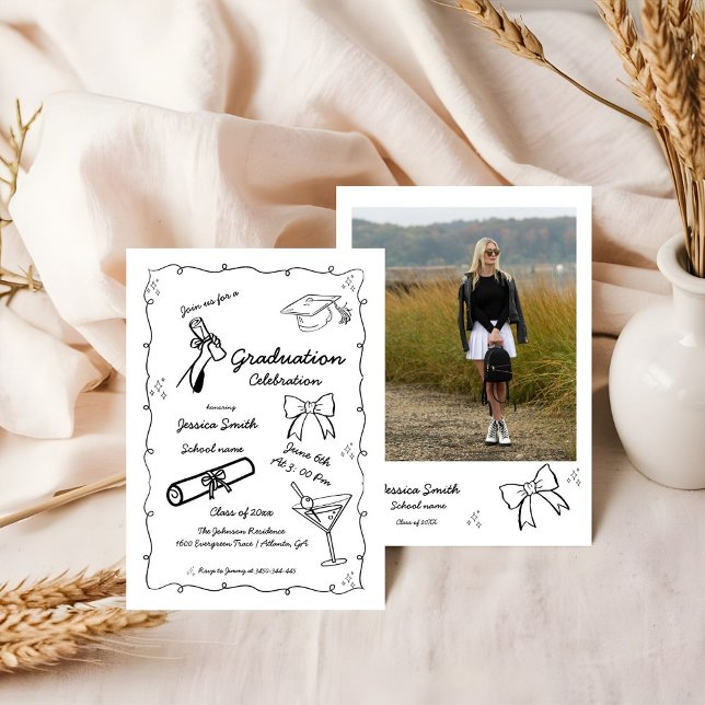 Convite Formatação desenhada pela mão do estilo de porta (Criador carregado)