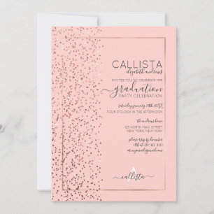 Convite Formatação Dourada da Lente Confetti Rosa Rosa Ros