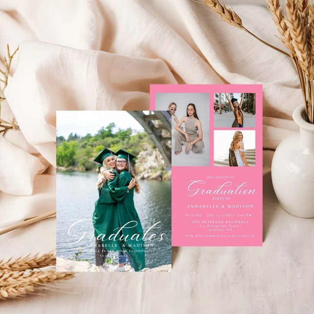 Convite Formatação Rosa Fotográfica Simples e Moderna (Criador carregado)