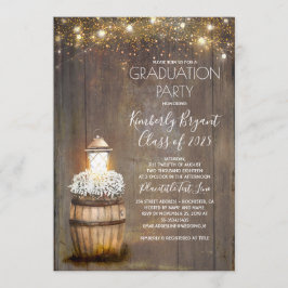 Convite Formatação Rústica de Lanterna Rústica do Bebê