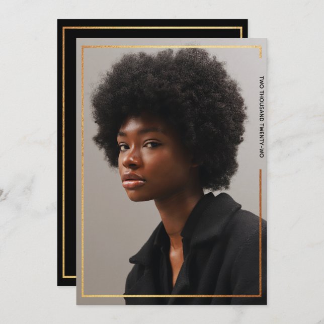 Convite Formatação Simples e Dourada de Limites (Frente/Verso)