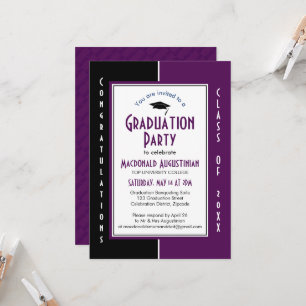 Convite FORMATURA 2026 Personalizado ROXO Graduado em Dire