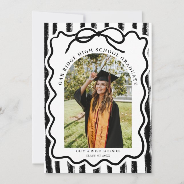 Convite Formatura com Arco de Foto Moderno (Frente)