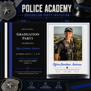 Convite Formatura da Academia de Polícia Thin Blue Line