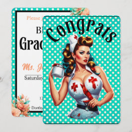 Convite Formatura da Enfermeira Pinup Abencoada