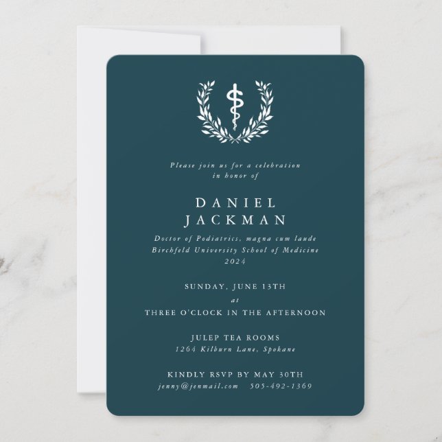 Convite Formatura da Faculdade de Medicina de Asclepius Az (Frente)