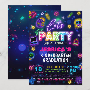 Convite Formatura da Pré-Escola/Pré-K/Jardim de Infância