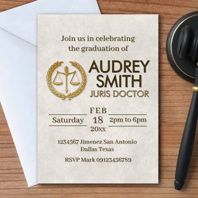 Convite Formatura de Direito (Lawyer Graduation Invitation)