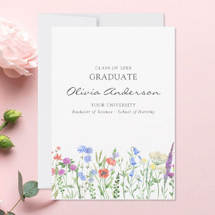 Convite Formatura de Enfermagem Floral 