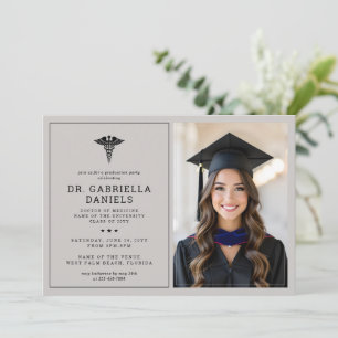 Convite Formatura de Médico Graduado em Escola de Medicina