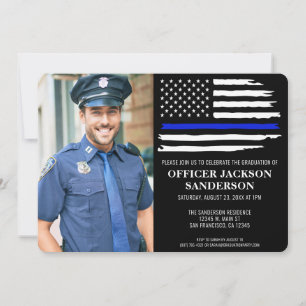 Convite Formatura de Oficial de Polícia Foto de Aplicação