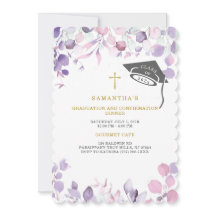 Formatura e Confirmação Rosa e Roxo 