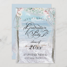 Convite FORMATURA | Elegant Beach Floral Arbor