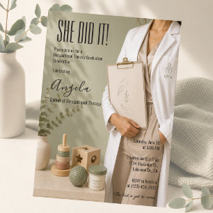 Convite Formatura Elegante em Terapia Ocupacional