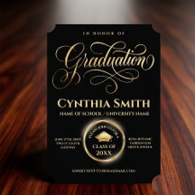 Formatura Elegante Preto e Dourado