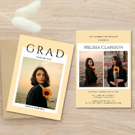 Convite Formatura Foto Polaroid Bege Moderno e Elegante