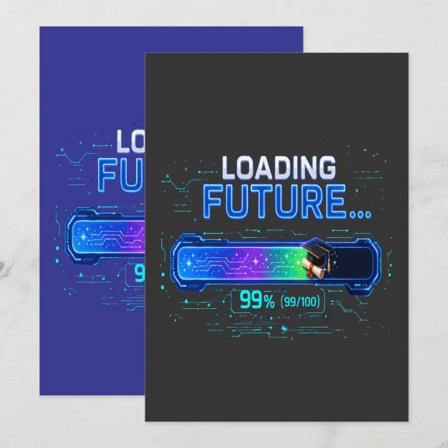 Convite Formatura Futuro: Graduação da Turma de 2026 (Frente/Verso)