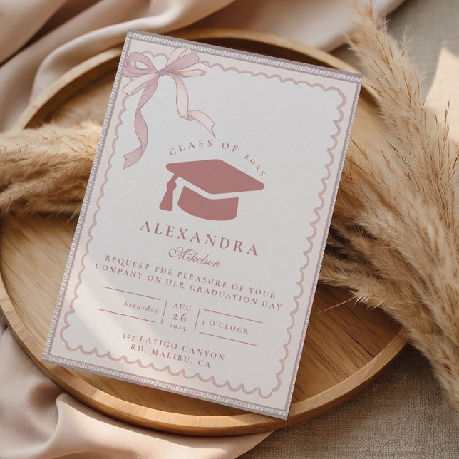 Convite Formatura Laço Coquete Rosa (Criador carregado)