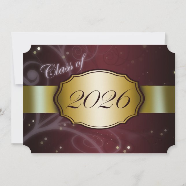 Convite Formatura Marrom e Dourado 2026 (Frente)
