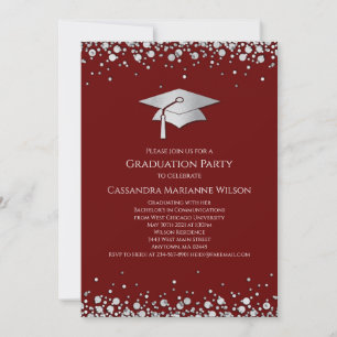Convite Formatura Marrom e Prata