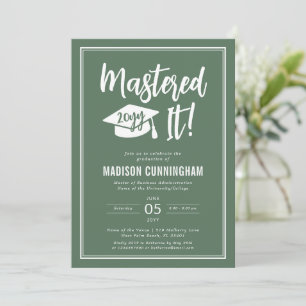 Convite Formatura Mestrado Modern Masterizado