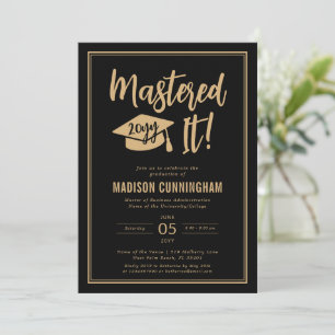 Convite Formatura Mestrado Modern Masterizado 
