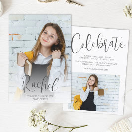 Convite Formatura Moderna com Duas Fotos