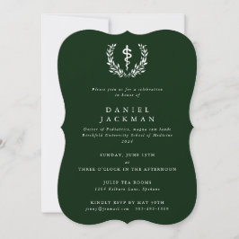 Convite Formatura na Escola de Medicina Asclepius Verde/Br