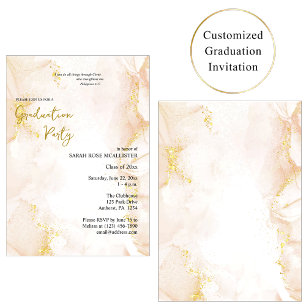 Convite Formatura Ortodoxa Cristã Pêssego e Dourado 2026