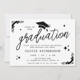Convite Formatura Personalizada Elegante Roteiro Estrelas 