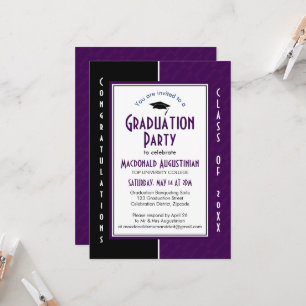 Convite FORMATURA Personalizado ROXO Graduado em Direito