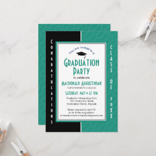 Convite FORMATURA Personalizado TURQUESA Graduado em Optom