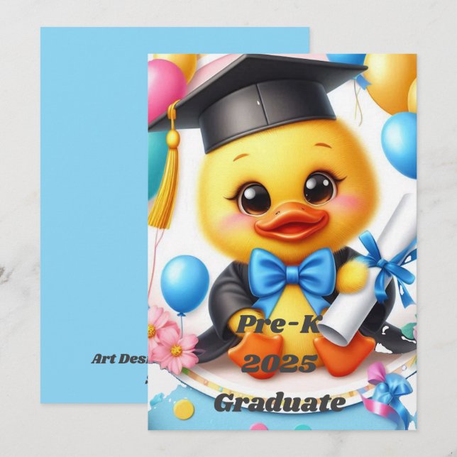 Convite Formatura Pré-K 2025 Estilo 2 (Frente/Verso)