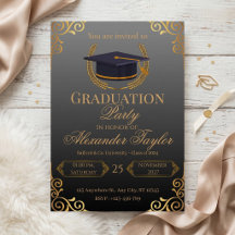 Formatura Preto e Dourado Elegante