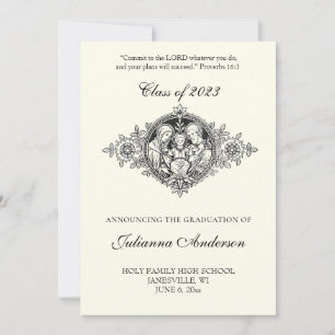 Convite Formatura Religiosa Católica Clássica e Elegante