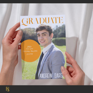 Convite formatura revista laranja