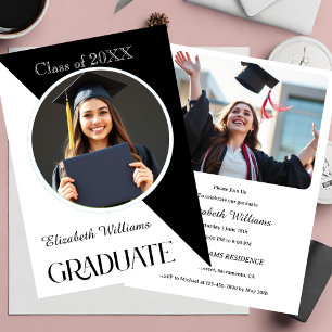 Convite Formatura Simples Preto e Branco