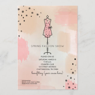 Convite Formulário Rosa de vestido de evento de caridade 