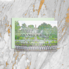 Convite Forsyth Fountain Watercolor Savannah GA