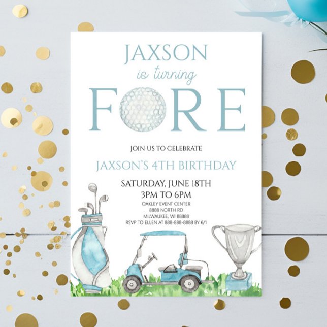 Convite Forte Golfe Azul 4ª Festa de aniversário (Criador carregado)