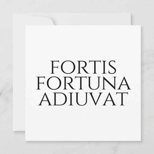 Convite Fortis Fortuna Adiuvat (Frente)