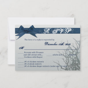 Convite fosco de placa R.S.V.P 3.5x5 Espelho rachado