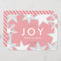 FOSCO JOY Flocos de Neve Placa de Natal Rosa