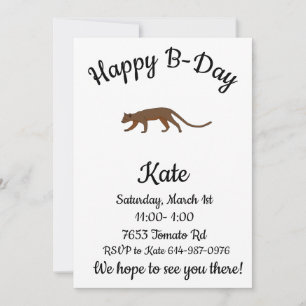 Convite Fossa Happy B-day