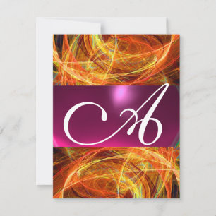 Convite FOTÃO LOUCO MONOGRAMA preto rosa