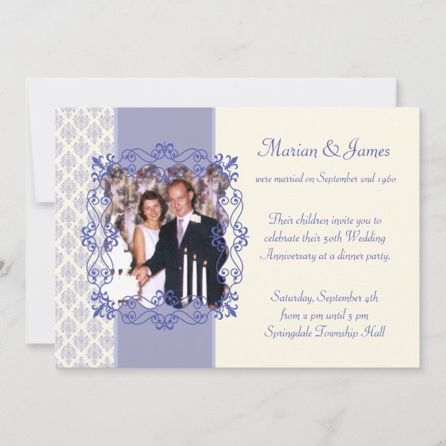 Convite Foto 50ª Festa de Aniversário de Casamento (Frente)