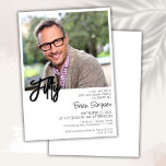 Convite Foto 50th Birthday<br><div class="desc">Foto moderna minimalista de 50 convites de aniversário para uma festa de aniversário divertida. A idade pode ser alterada. Este convite é simples e elegante,  convite de aniversário para homens e mulheres. A cor de fundo pode ser alterada para qualquer cor de sua escolha usando a ferramenta design.</div>