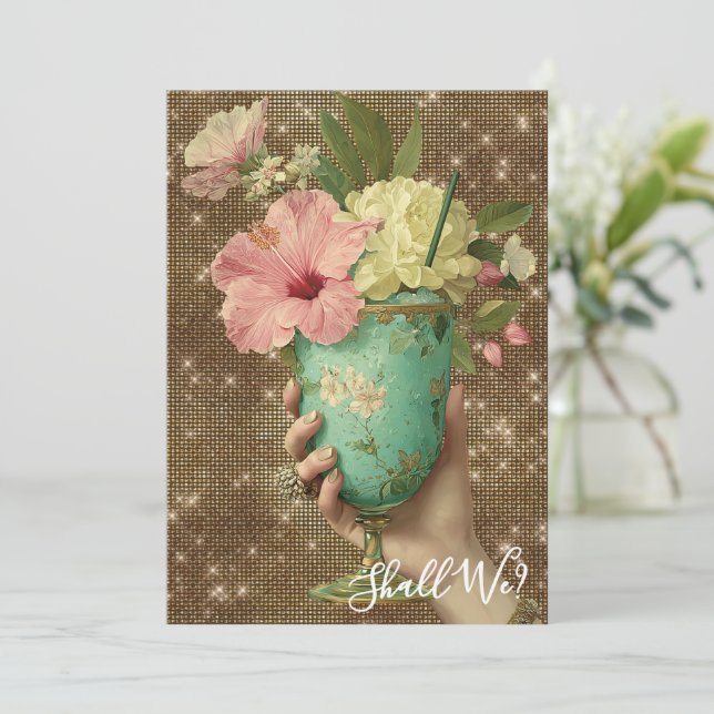 Convite *~* FOTO A101 10 Coquetel Ornate DESPEDIDA DE SOLT (Em pé/Frente)