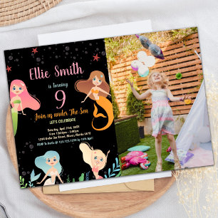 Convite Foto: Aniversário de Sereias Negras sob o mar