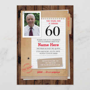 Convite Foto Aniversário do Detetive Top Secret Qualquer I